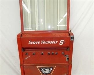 30X70 TOMS 5CENT SELECTOR SNACK MACHINE 