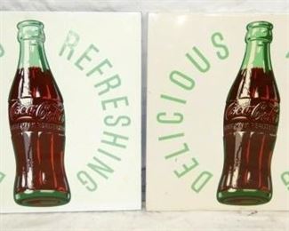 24X24 COKE DELICIOUS REFRESHING SIGNS W/