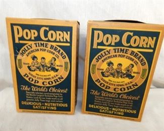 OLD STOCK JOLLY TIME POPCORN BOXES 