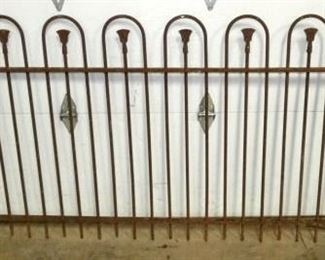 90X38 EARLY 4PC IRON FENCING 