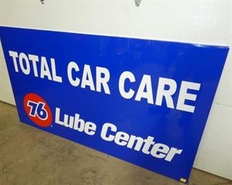 VIEW 2 RIGHTSIDE 76 EMB. CAR CARE SIGN 