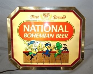 VIEW 2 NATIONAL BEER SIGN 