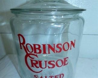 ROBINSON CRUSOE PEANUTS STORE JAR 