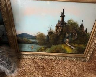Reverse painted picture 1920’s