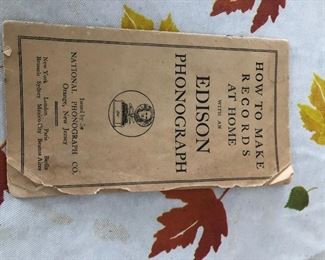 Info for antique Edison phonograph