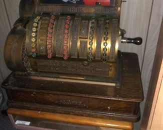 Beautiful brass National cash register.