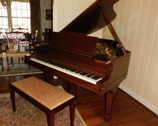 Steinway (M) Mahogany Baby Grand Piano. Made in 1927. Examined and tuned. Sounds wonderful. (Subject to Prior Sale) Contact ENG&A for a private viewing of piano only.