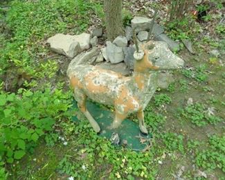 PLL #336 Cement Deer Statue Damaged $15