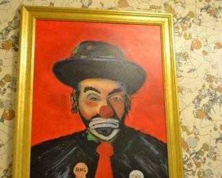 PLL #65  - Clown Painting @ $65 - Oil On Canvas 