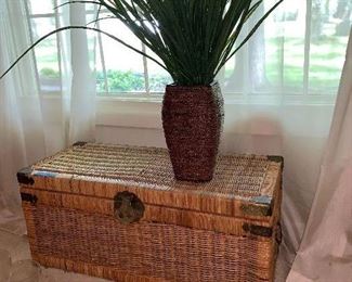 PLL #236 WICKER TRUNK WITH ASIAN DETAILS @ $45
