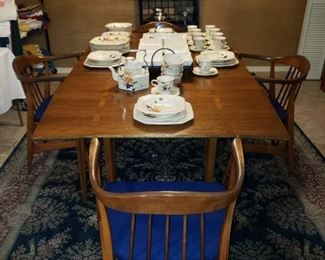 Mid-Century Dining Table with 4 Chairs
