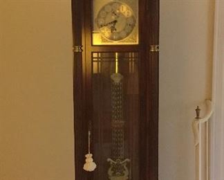 Exquisite Sligh grandfather clock.