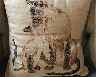 Cross stitch pillow.