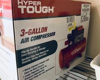HYPER TOUGH 3 GALLON  COMPRESSOR IN BOX ~ $48 
