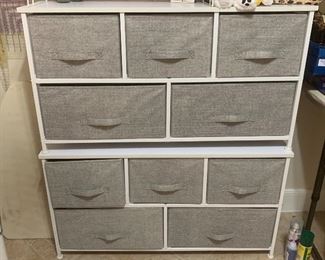 2) FIVE  DRAWER STACKED CUBBY CABINET ~ 39W X 22HT X 12D  EACH  - $60 EACH TWO AVAILABLE 