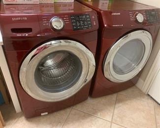 2016 SAMSUNG RED FRONT LOAD WASHER AND DRYER ~ $850