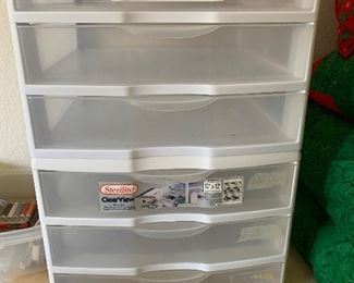 Three drawer storage containers $10 each ( two available )