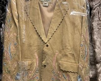 WOW! AMAZING ! XL CRIPPLE CREEK SUEDE EMBROIDERY ACCENTED JACKET  ~ $125