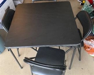 GAME TABLE AND FOUR CHAIRS ~ $60 (RDUCED $45)