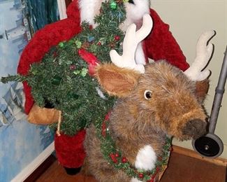 Ditz Design by the Hen House Santa on reindeer
