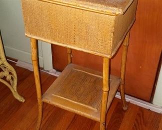 Small wicker table with storage...