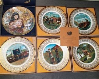 Hibel and Winslow Homer Bicentennial Society collector plates