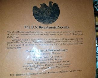 Bicentennial Society collector plates