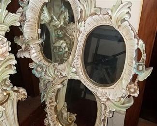 Silik Mirror and Shelf with marble top