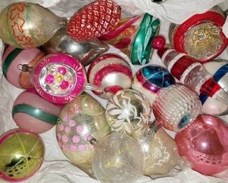 Vintage glass ornaments