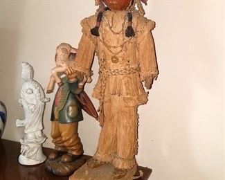 Antique Native American corn husk doll