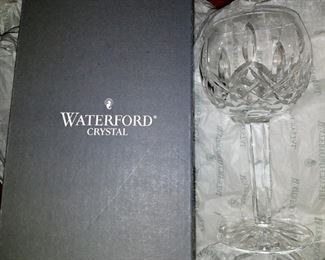 Waterford crystal Lismore goblet with box
