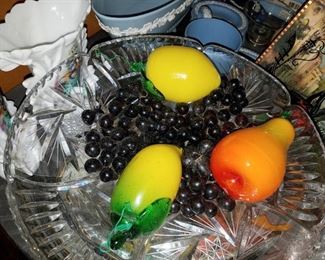 Vintage blown glass fruit