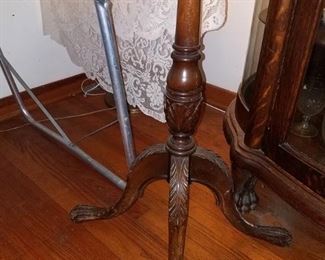 Antique carved footed base