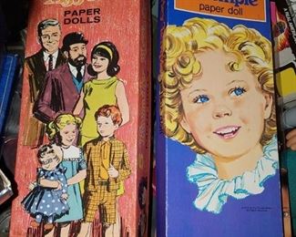 Vintage Family Affair and Shirley Temple paper doll sets 