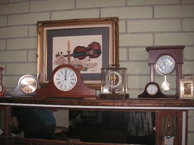 several clocks...some vintage