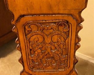 Teakwood Armchairs Hand Carved Design