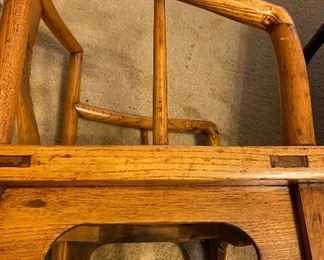 Teakwood Armchairs Sideview of Chair