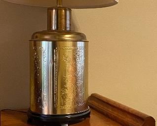 Etched Brass Lamp