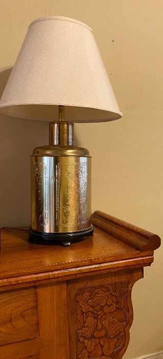 Etched Brass Lamp