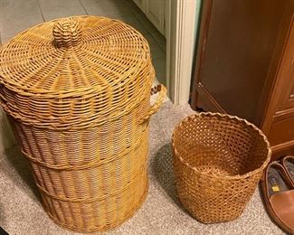 Hand Woven Laundry Baskets & Waste Basket 