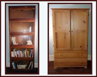 5 High Globe Werneke Stackable Barrister Bookcases and One of a Pair of Matching Storage Cupboards 