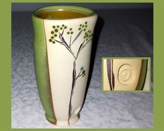 Beautiful Little Pottery Vase Signed 