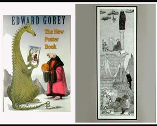 Edward Gorey Book and Framed Print 
