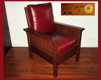 Stickley William Morris Style Chair with Stickley Label