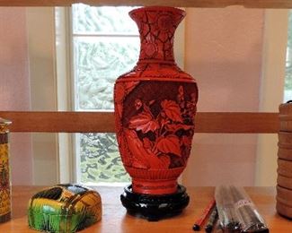 ASIAN ITEMS & VASE