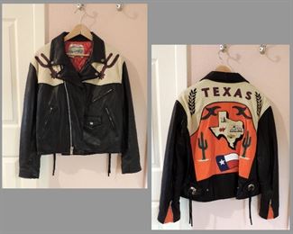 LEATHER JACKET AVIREX TEXAS THEME