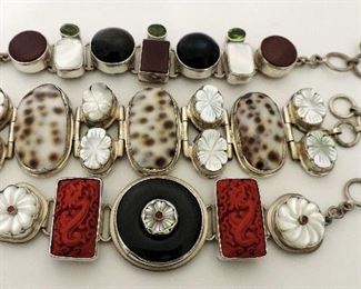STERLING AND STONE BRACELETS