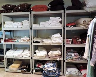 LINENS, TOWELS, SPREADS, QUILTS & PILLOWS