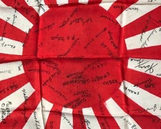 WWII Japan Rising Sun Flag Signed https://ctbids.com/#!/description/share/331942