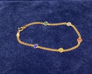  14kt Gold & Stone Bracelet https://ctbids.com/#!/description/share/332428